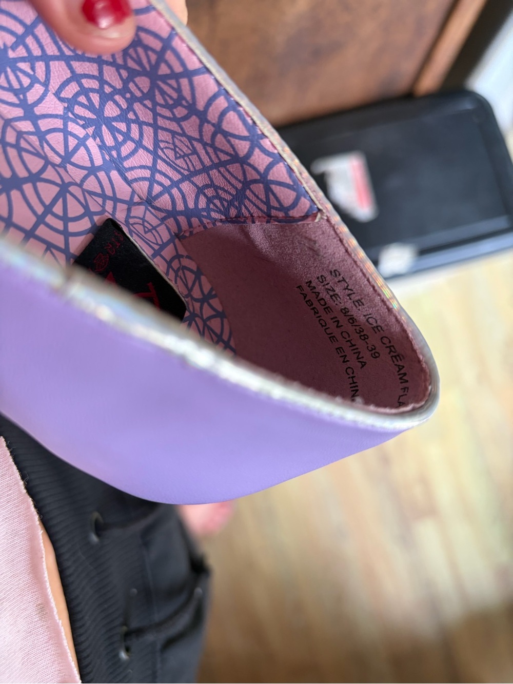 Lavender Pastel Ice Cream Appliqué Flats - Women - Picture 4 of 6